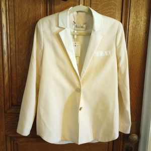 Marie Louis blazer, NWT size 40 soft pink and white